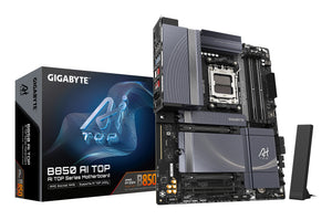 B850 AI TOP Placa Base - Procesadores AMD Ryzen Serie 9000, 16+2+2 fases VRM digitales, hasta 8600MHz DDR5 (OC), 2xPCIe 5.0 + 1xPCIe 4.0 M.2, LAN 10GbE, WIFI 7, USB 3.2 Gen 2x2