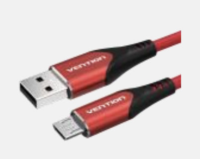 COARG cable USB USB 2.0 1,5 m USB A Micro-USB B Negro, Rojo