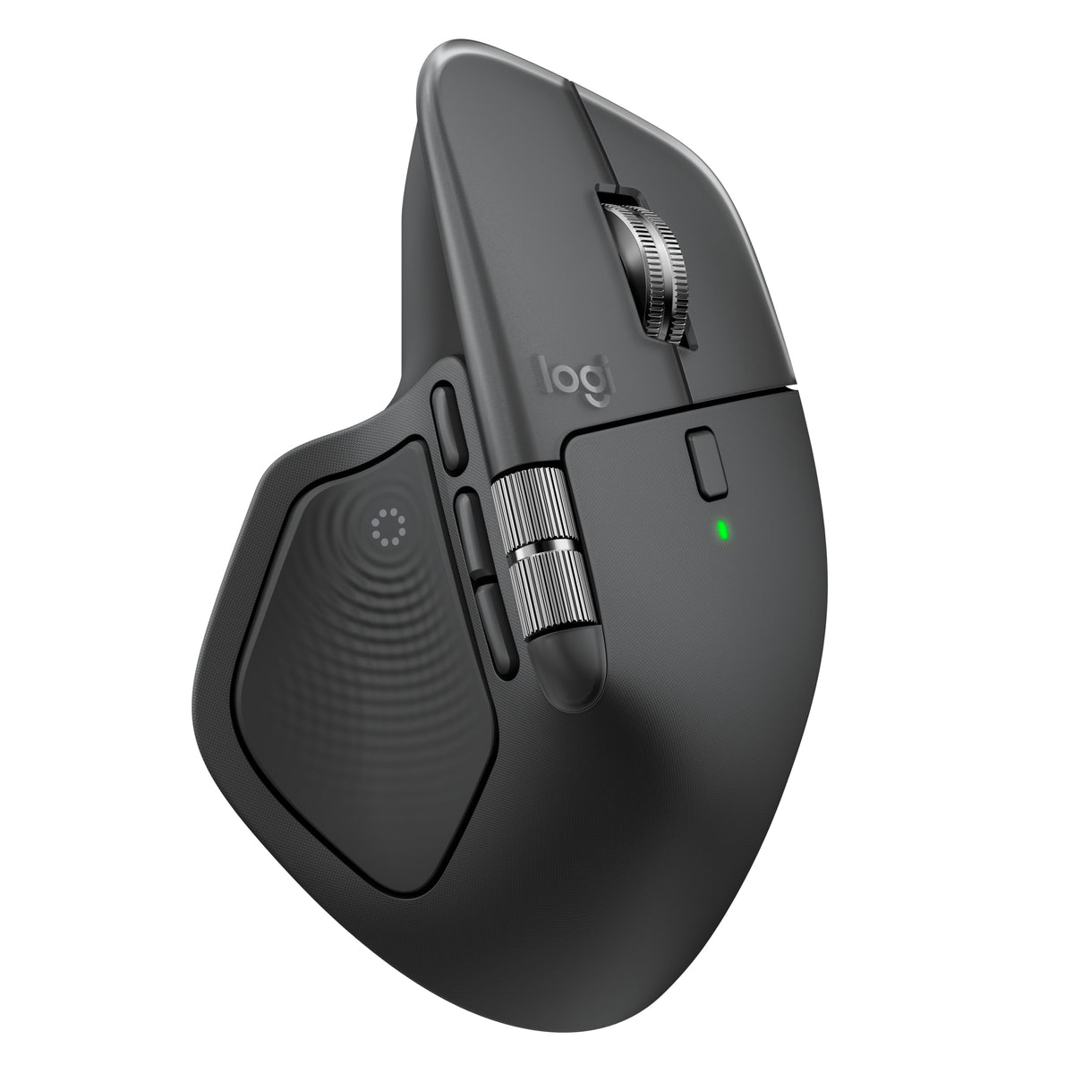 MX Master 4, ratón inalámbrico ergonómico con respuesta háptica avanzada, desplazamiento ultrarrápido, carga USB-C, Bluetooth, Windows, macOS grafito