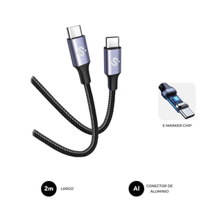 CABLE PLUS 100W C-C 2m BLACK