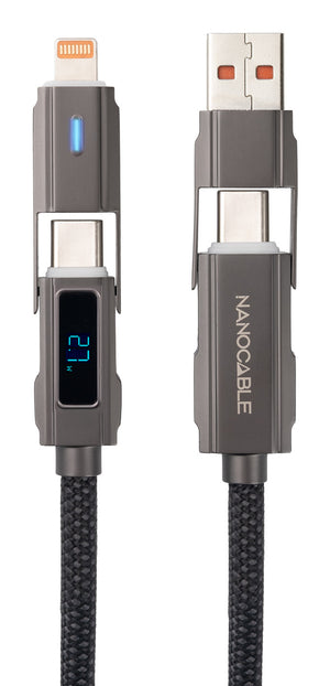 10.01.2501 cable USB 1 m USB A/USB C USB C/Lightning Negro