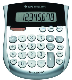 TI-1795 SV calculadora Escritorio Calculadora básica Negro, Plata, Blanco