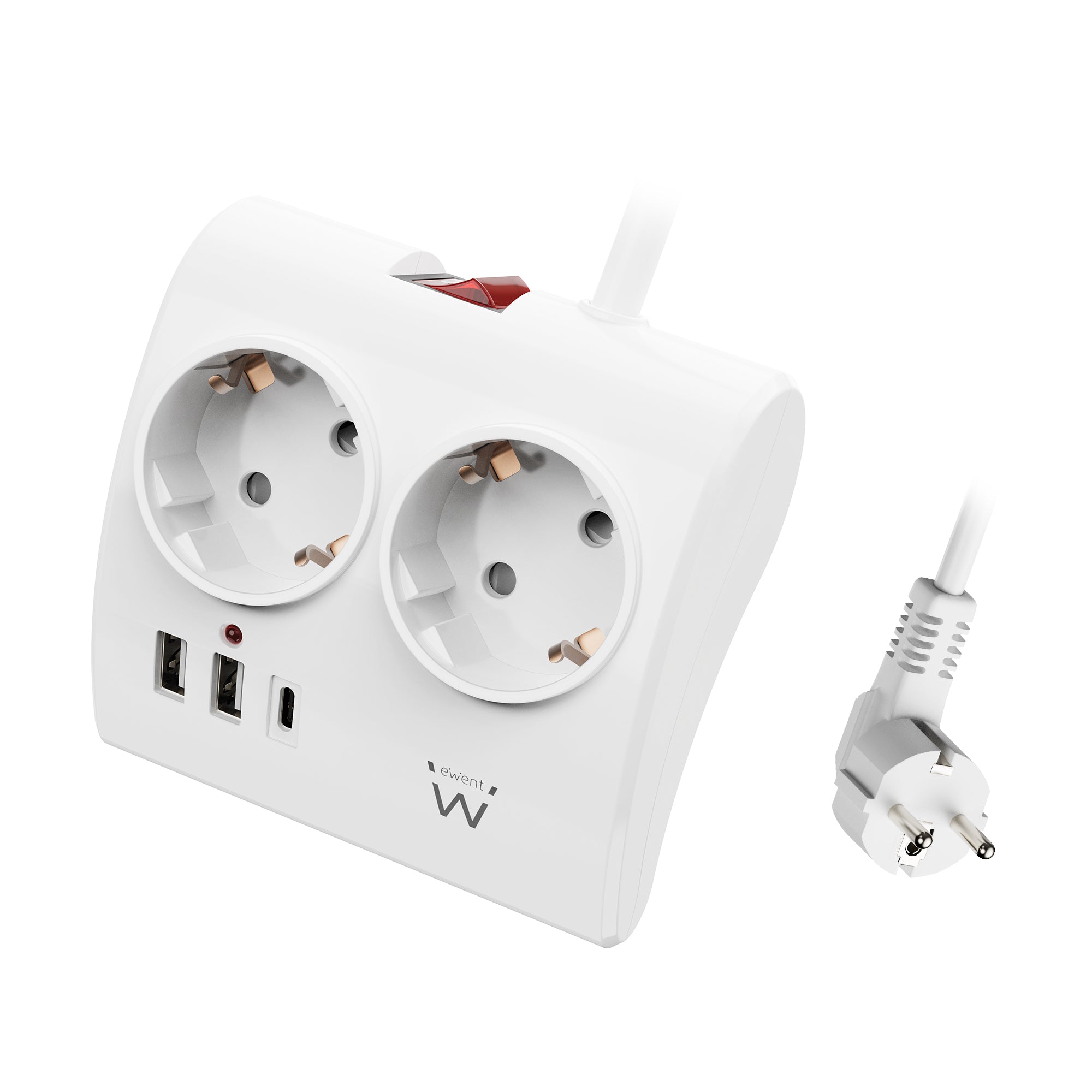 EW3870 base múltiple 1,5 m 3 salidas AC Interior Blanco
