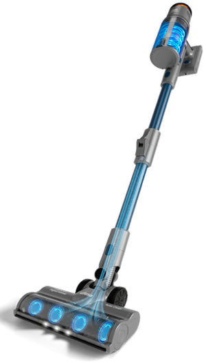 U7 Digital Animal Aspiradora escoba 2 en 1 Batería Secar Sin bolsa 0,6 L 500 W Azul, Gris 2 Ah