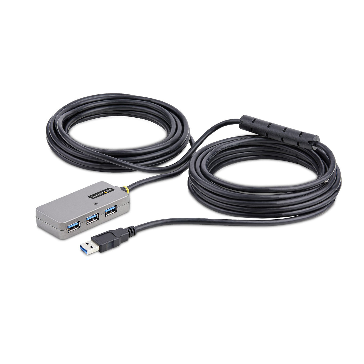 Hub Extensor USB - Cable USB 3.0 de 10m con Hub USB-A de 4 Puertos - Repetidor USB Activo Alimentado por el Bus - con Fuente de 20W - con Protección ESD Nivel 2