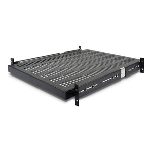 Estante Bandeja Deslizante Perforada Telescópica para Armario Rack de Profundidad Ajustable - 2U 22.7kg