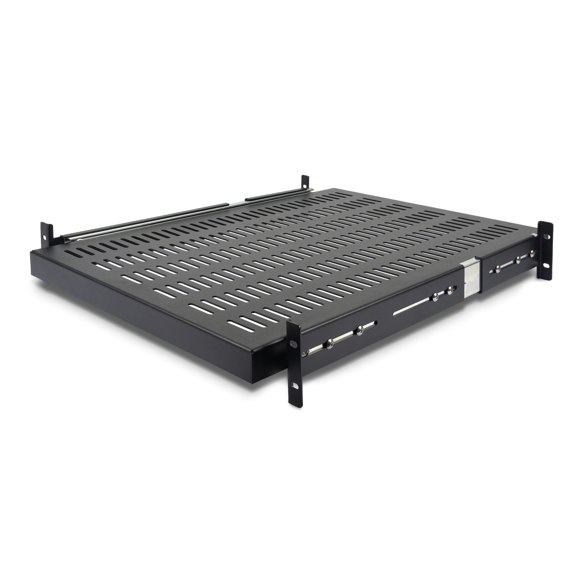 Estante Bandeja Deslizante Perforada Telescópica para Armario Rack de Profundidad Ajustable - 2U 22.7kg
