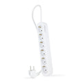 Regleta de Enchufes con 6 Tomas, 1.4 m, Blanco