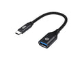 ABBY18B cambiador de género para cable USB-C USB-A Negro