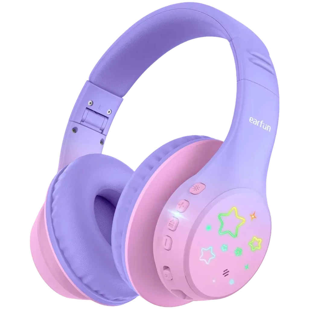 Earfun K4 con RGB Bluetooth Violet - Auriculares para niños