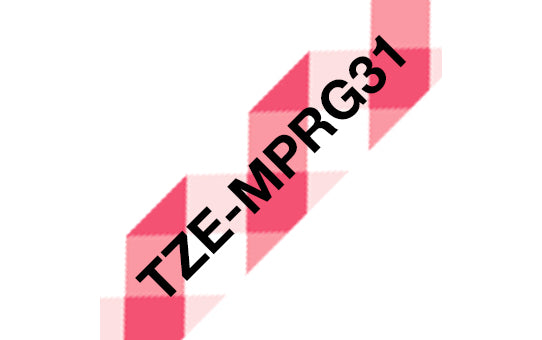 TZE-MPRG31 cinta para impresora de etiquetas Negro sobre rojo