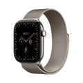 Watch Series 12 (GPS + Cellular) - Caja de titanio en color natural (46 mm) - Pulsera Milanese Loop color natural - Talla M/L