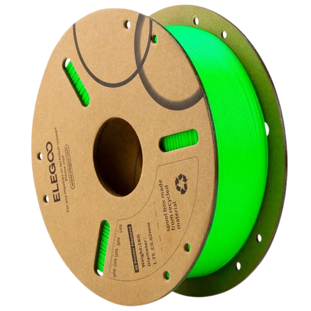 ELEGOO PLA Verde para Impresoras 3D FDM - Filamento 1.75mm Bobina de 1kg