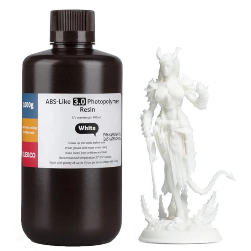 ELEGOO Resina ABS V3.0 Blanco Para Impresoras 3D de Resina LCD - 1KG
