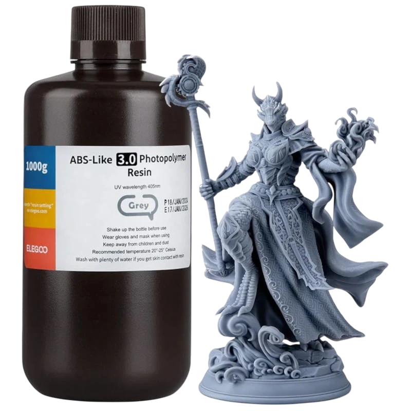 ELEGOO Resina ABS V3.0 Gris Para Impresoras 3D de Resina LCD - 1KG