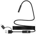 Endoscopio Digital 8mm Auto Focus 5MP (USB-A/MicroUSB/Type-C) – Hard Cable – 5 m