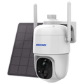 Cámara de vigilancia IP Escam G24 3M Wifi Panel solar Blanco
