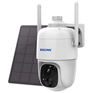 Cámara de vigilancia IP Escam G24 3M Wifi Panel solar Blanco