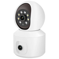 Camara de seguridad IP Escam QF010 2MP+2MP Visión Nocturna a Color Paneo Wifi Blanco