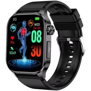 ET580 Smartwatch 2.04" AMOLED 10 días IP67 Negro Correa de Silicona