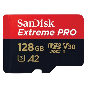 SanDisk Extreme PRO UHS-I 128 GB U3 V30 A2 SDXC Negro / Rojo