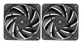 MF-NCLX2, Kit 2x Ventiladores Ultrasilenciosos 120mm, Diseño Aspas Híbridas, Ventiladores 2en1 con Rodamiento FDB de Cobre Hiperbalanceado, Sistema Conexión PWM, Pads Antivibración, Negro