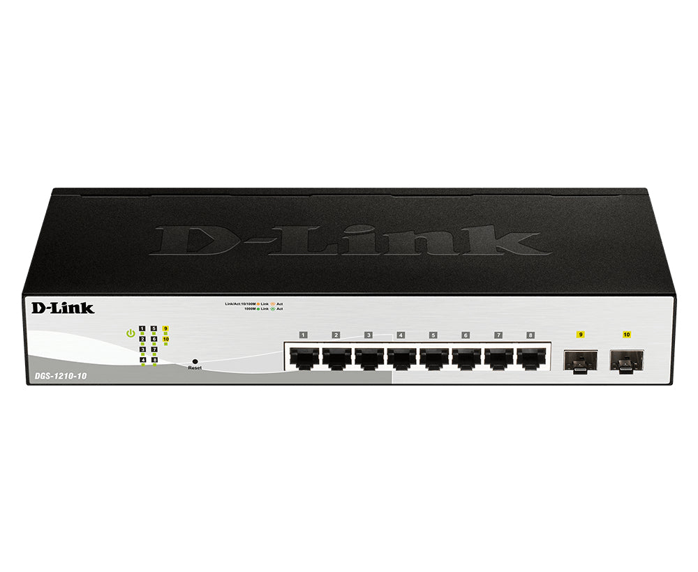 DGS-1210-10 switch Gestionado L2 Gigabit Ethernet (10/100/1000) 1U Negro, Gris