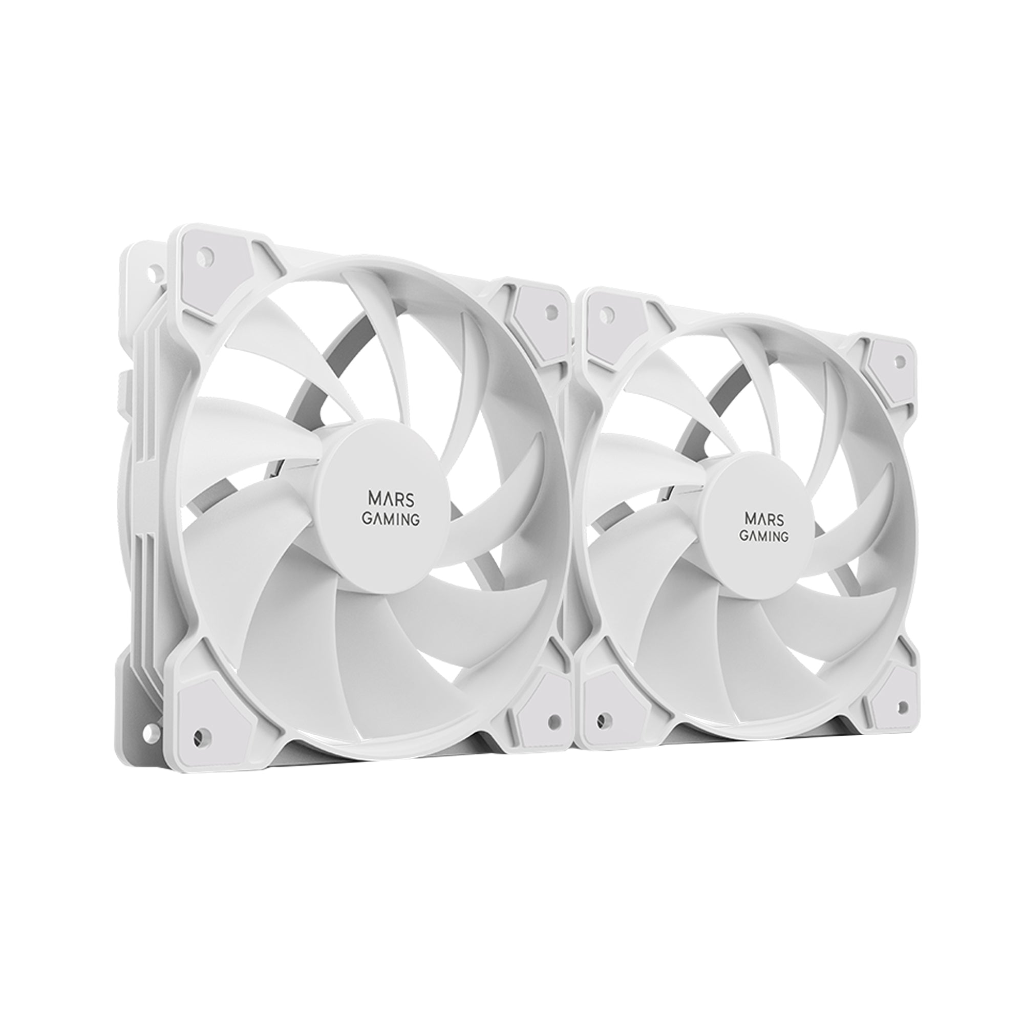 MF-PROX2 Blanco, Kit 2 Ventiladores 120mm, Sistema Anti-vibraciones, Ultra-silenciosos, Doble Conexión 3PIN + 4PIN