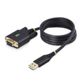 Cable Adaptador USB a Serie de Módem Nulo de 1m - Retención COM - Tornillos Intercambiables DB9 - USB a RS232 - Serial - USB a DB9 - FTDI - ESD de Nivel 4 - Fabricación Resistente con TPE