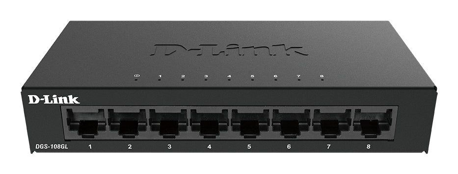 DGS-108GL No administrado Gigabit Ethernet (10/100/1000) Negro