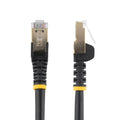 Cable de 2m de Red Ethernet RJ45 Cat6a Blindado STP - Cable sin Enganche Snagless - Negro