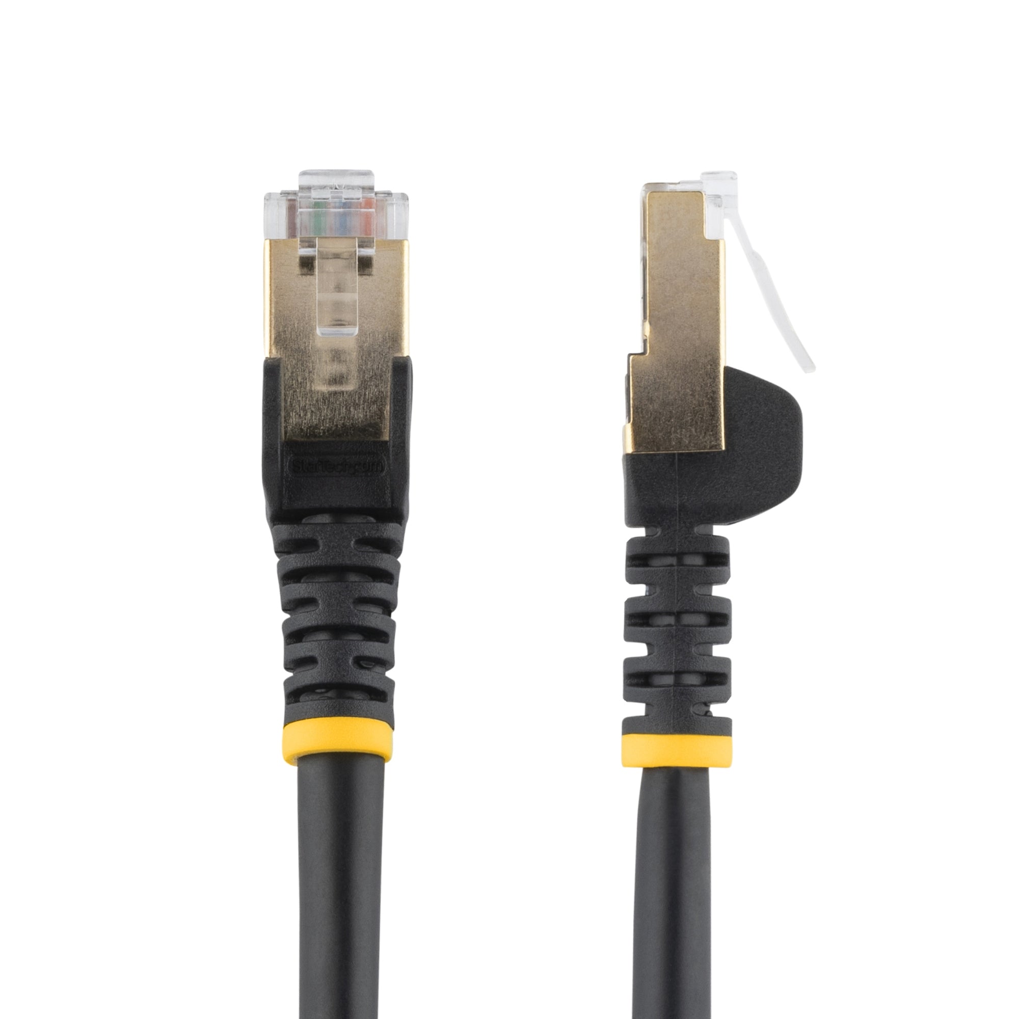 Cable 10m Ethernet CAT6a - Cable de Red de 10 Gigabits Blindado Snagless RJ45 PoE de 100W - Latiguillo STP de 10GbE con Alivio de Tensión - Fluke - UL - TIA - Negro