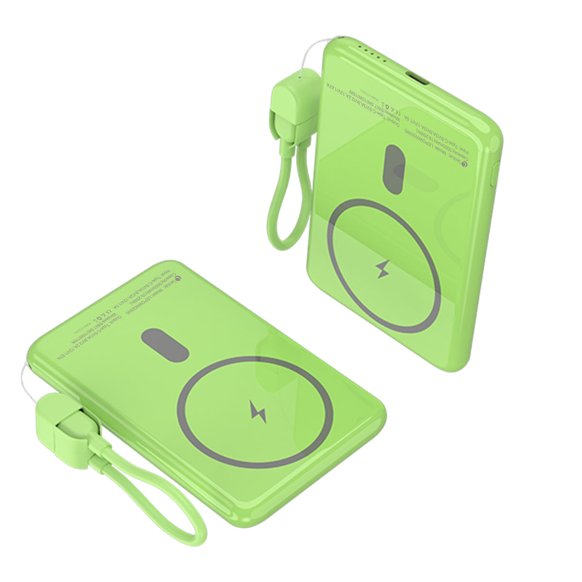 Power Bank inalámbrico 5000mAh 20W Verde