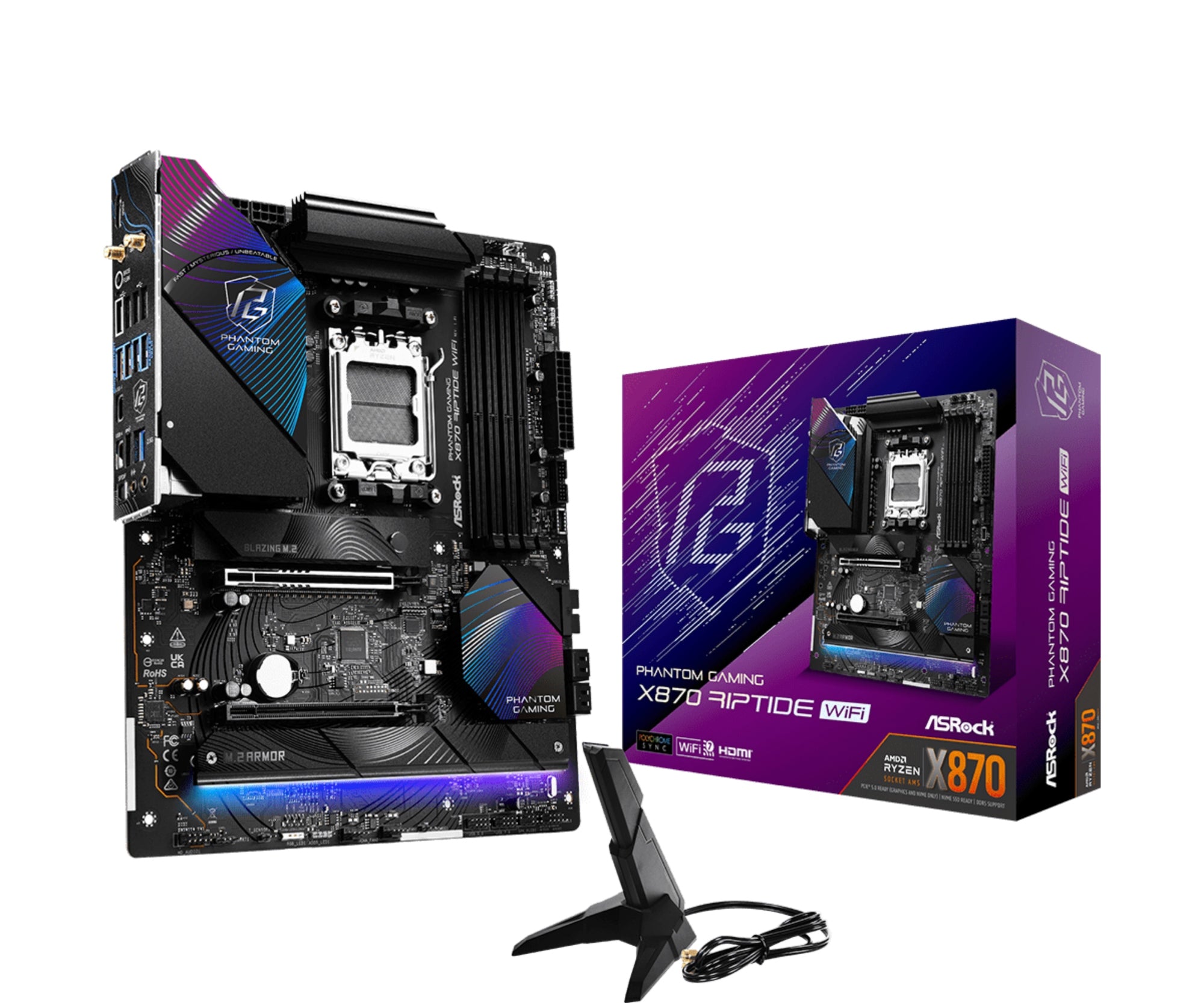 X870 Riptide WiFi AMD X870 Zócalo AM5 ATX