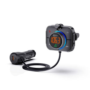 TR-14 Transmiter FM z Bluetooth i ladowarka PD 87,6 - 107,9 MHz Bluetooth/USB Negro
