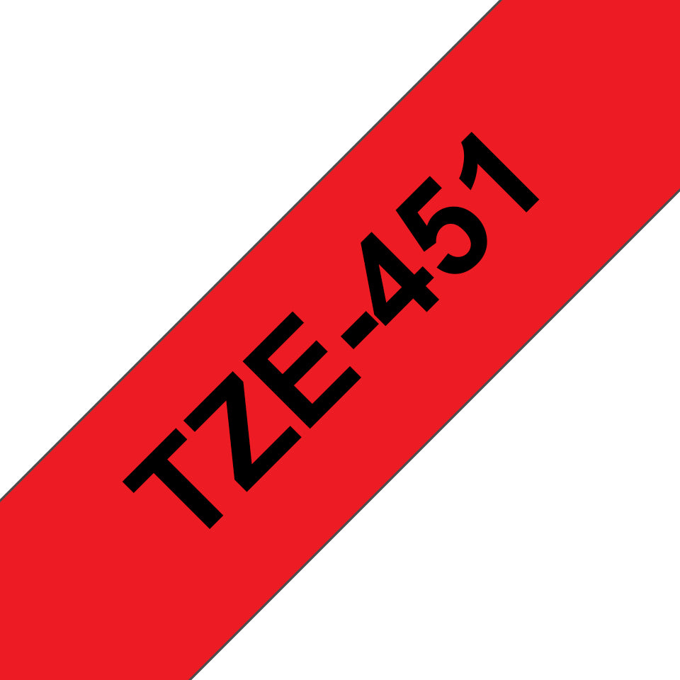 TZE-451 cinta para impresora de etiquetas Negro sobre rojo TZ