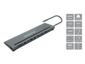DONN17G base para portátil y replicador de puertos Alámbrico USB 3.2 Gen 1 (3.1 Gen 1) Type-C Gris