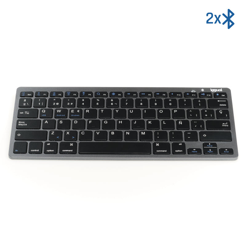 Teclado Bluetooth Slim TKL-BT negro 2 canal