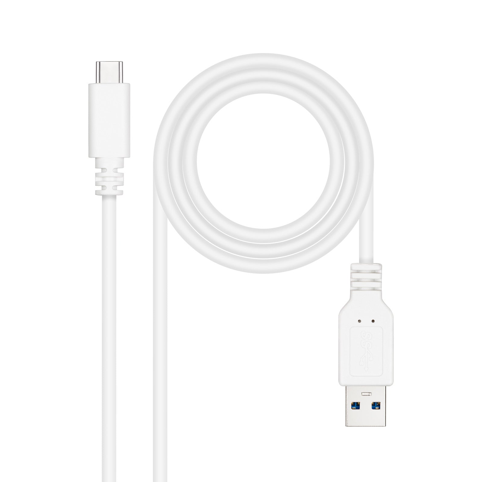 Cable USB 3.1, Gen2 10 Gbps 3A, tipo USB-C/M-A/M, Blanco, 1.5 m