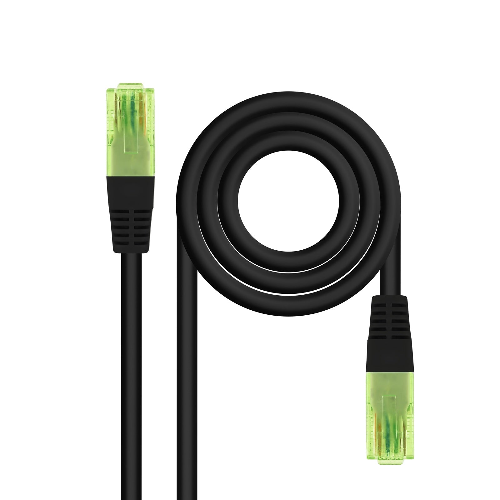 Cable de Red Latiguillo RJ45 CAT.6 UTP AWG26 CCA, Negro, 25 cm