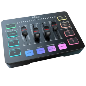 Fifine SC3 Negro - Mezclador de audio