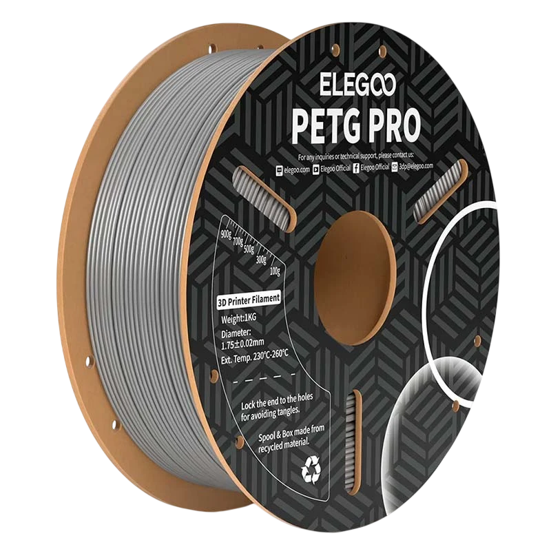 ELEGOO PETG Pro Gris para Impresoras 3D FDM - Filamento 1.75mm Bobina de 1kg