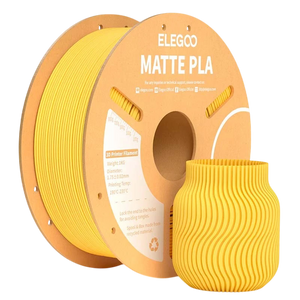 ELEGOO PLA MATTE Amarillo Mate para Impresoras 3D FDM - Filamento 1.75mm Bobina de 1kg