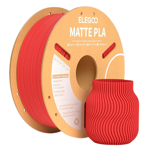 ELEGOO PLA MATTE Rojo Mate para Impresoras 3D FDM - Filamento 1.75mm Bobina de 1kg
