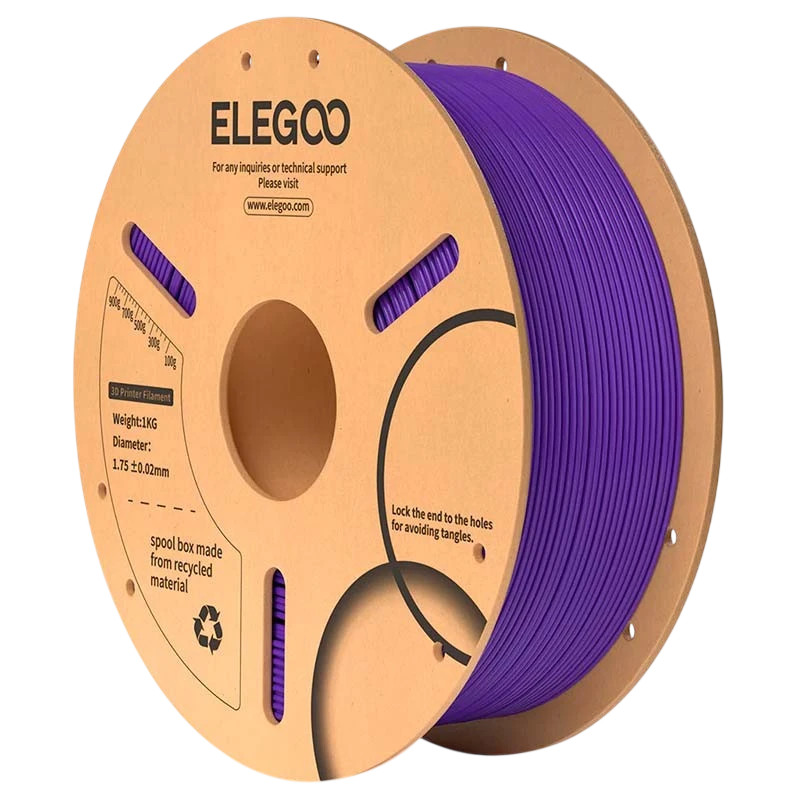 ELEGOO PLA Morado para Impresoras 3D FDM - Filamento 1.75mm Bobina de 1kg