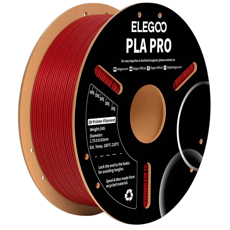 ELEGOO PLA PRO Granate para Impresoras 3D FDM - Filamento 1.75mm Bobina de 1kg
