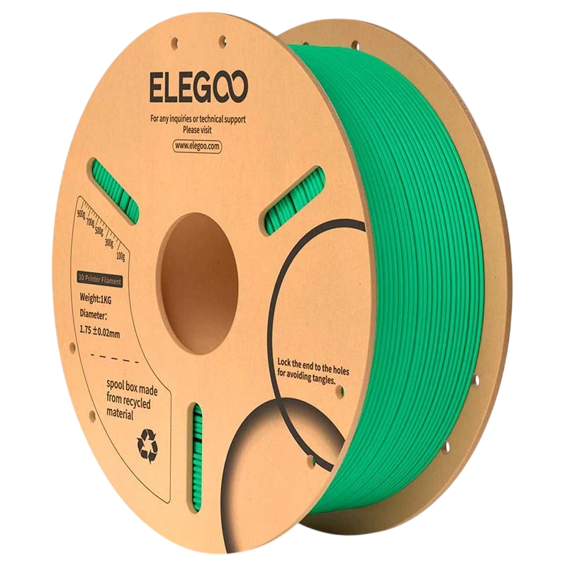 ELEGOO PLA Verde Mar para Impresoras 3D FDM - Filamento 1.75mm Bobina de 1kg