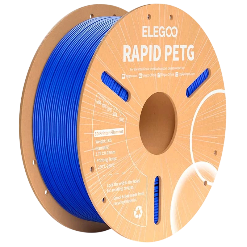 ELEGOO Rapid PETG Azul para Impresoras 3D FDM - Filamento 1.75mm Bobina de 1kg