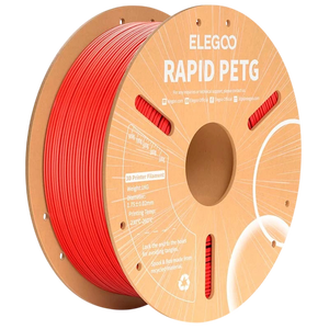 ELEGOO Rapid PETG Rojo para Impresoras 3D FDM - Filamento 1.75mm Bobina de 1kg