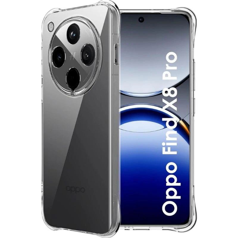 Funda Antigolpes Premium para Oppo Find X8 Pro 5G Acrílico Anti-Amarillo Transparente